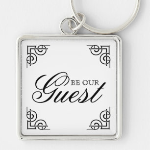 Be Our Guest Decorative Typography Key Ring