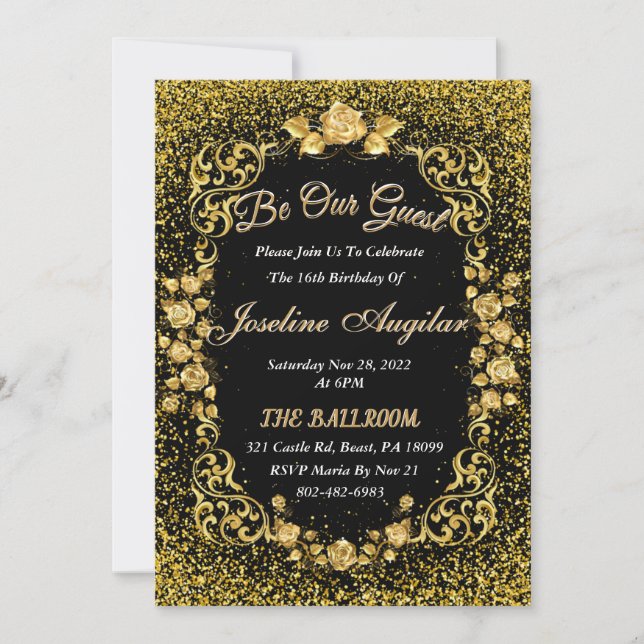 Be Our Guest invitation (Front)