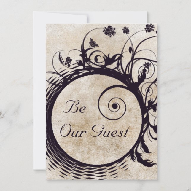Be Our Guest Wedding Invitation (Front)
