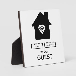 Be Our Guest WIFI information Password Home Decor Plaque