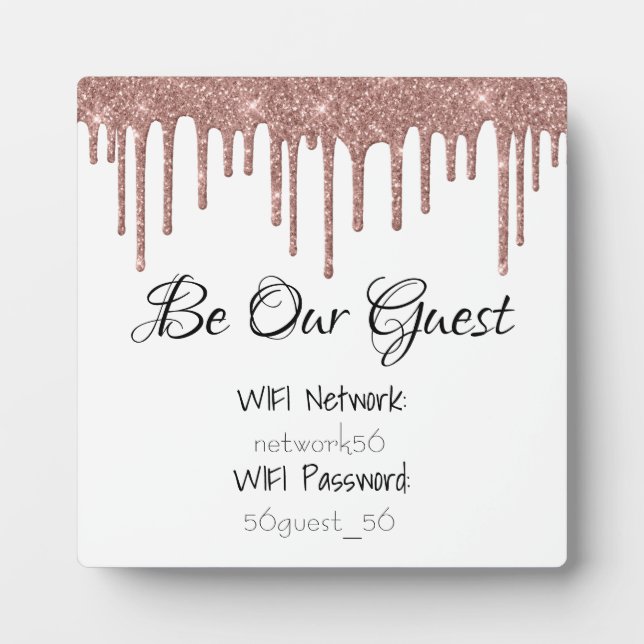 Be Our Guest WIFI information Password Wedding Plaque (Front)
