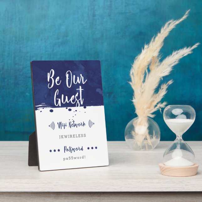 Be Our Guest - Wifi Network Plaque (Side)