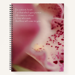 Be Patient Heart - Orchids Notebook