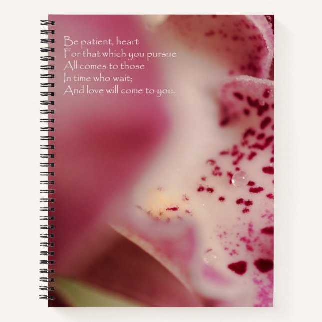 Be Patient Heart - Orchids Notebook (Front)
