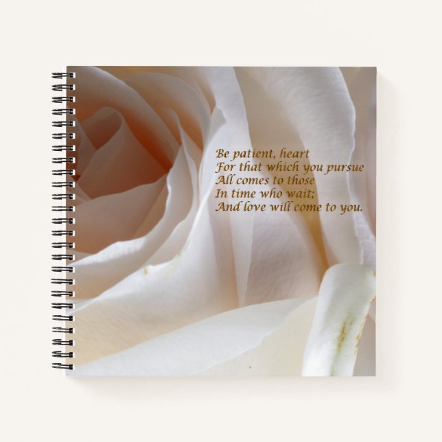 Be Patient Heart - Rose Notebook (Front)
