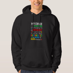 Be Patient Kind Always Autism Mum Autism Awareness Hoodie