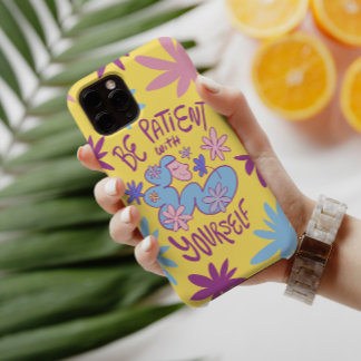 BE PATIENT WITH YOURSELF, SELF LOVE CARTOON QUOTE iPhone 14 PRO MAX CASE