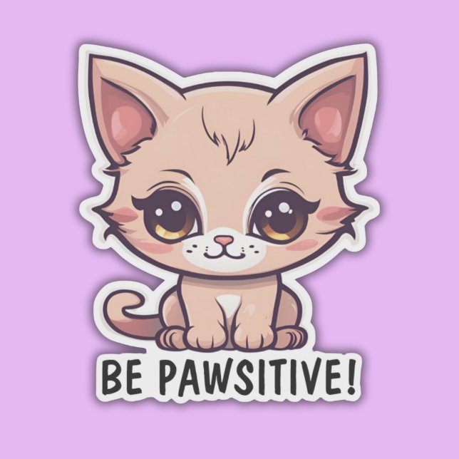 Be Pawsitive Big Eyed Kitten Waterproof  (Creator Uploaded)