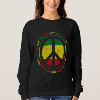 Be Peaceful Rasta Colours Sweatshirt