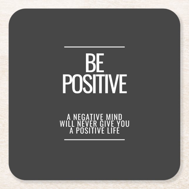 Be Positive Coaster (Front)