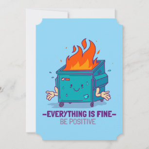 Be positive inspirational card