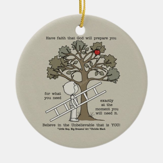Be Prepared Ceramic Tree Decoration (Front)