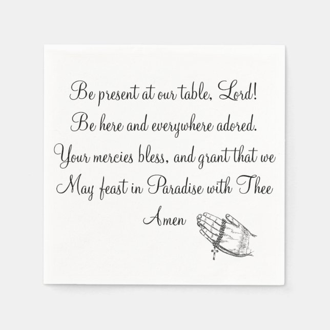 Be Present At Our Table Lord Napkin (Front)