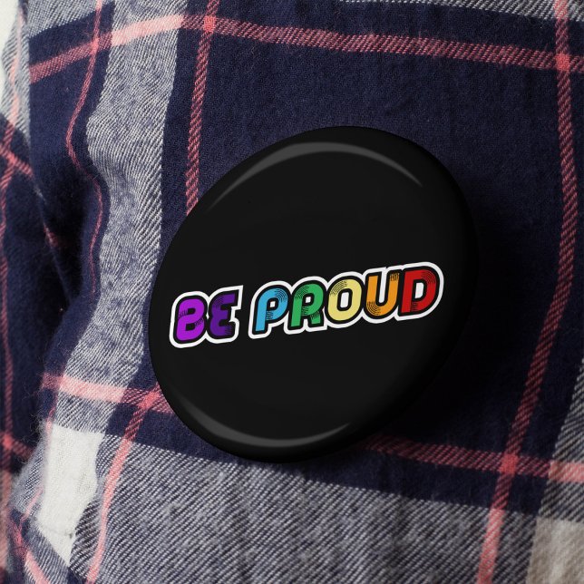 Be proud LGBT Gay pride 3 Cm Round Badge (Creator Uploaded)