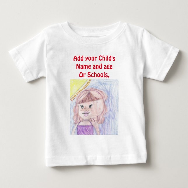 Be proud of your child add artwork to this cute baby T-Shirt (Front)