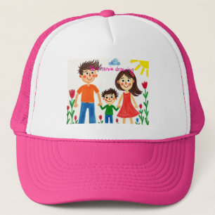 Be proud of your child artwork trucker hat