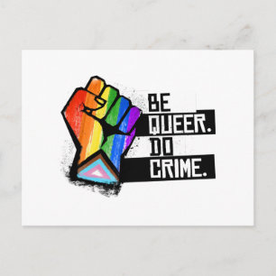 Be Queer Do Crime Postcard