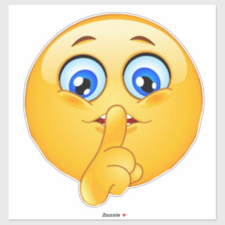 Be quiet Emoji Funny sticker