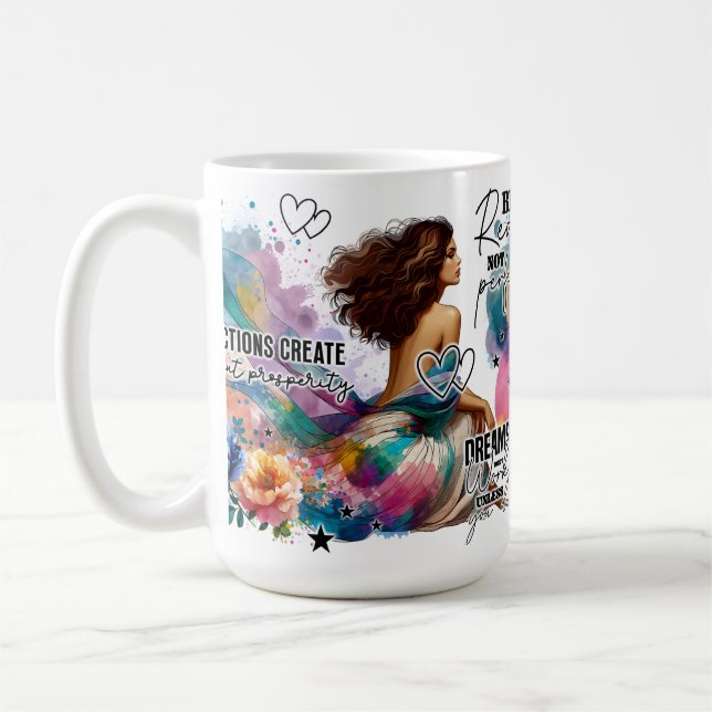 Be Real Not Perfect Inspirational  Coffee Mug (Left)