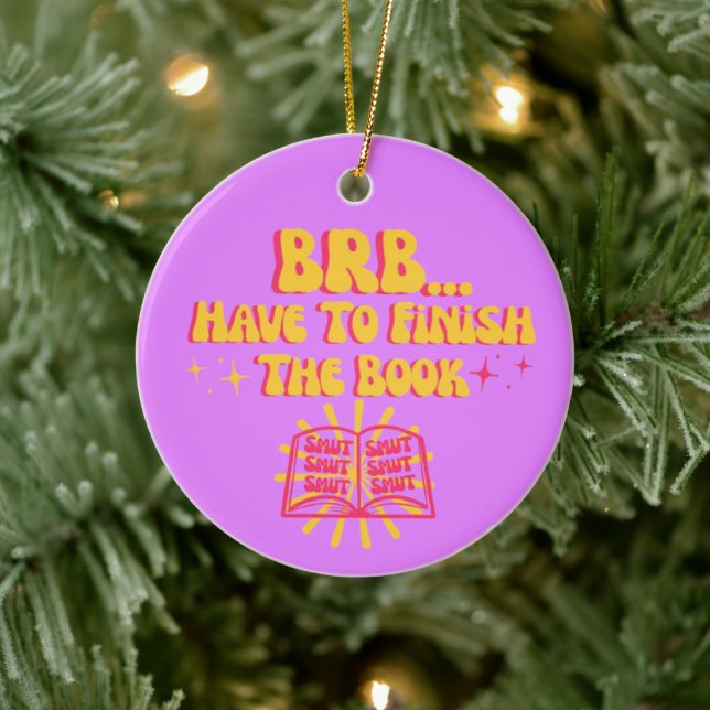 Be Right Back, Have To Finish The Book  Ceramic Tree Decoration (Tree)