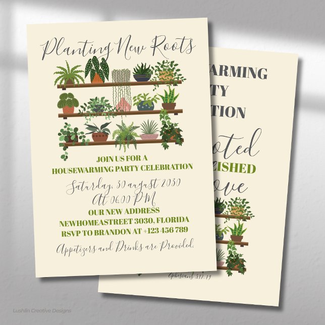 Be Rooted and Established in Love Housewarming Invitation (Creator Uploaded)