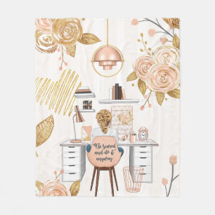 Be Scared & Do It Anyway Fleece Blanket