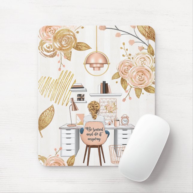 Be Scared & Do It Anyway Mouse Pad (With Mouse)