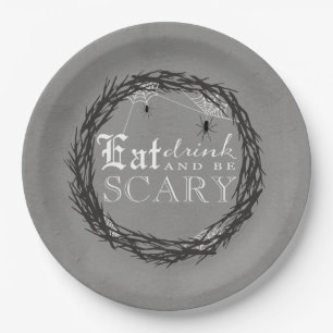 Be Scary Halloween - 9 inch paper plate