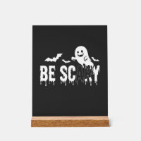 Be Scary Halloween Ghost Bat Design_1
