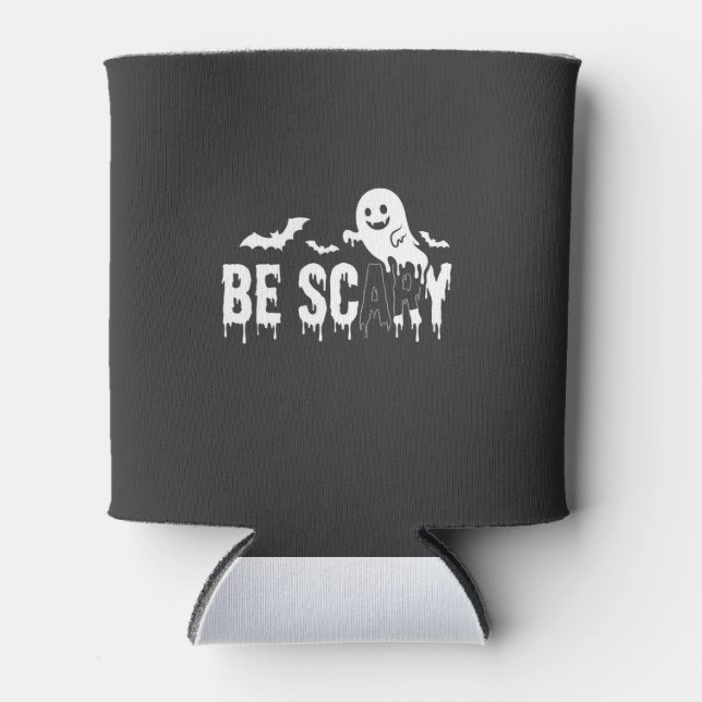 Be Scary Halloween Ghost Bat Design_1 Can Cooler (Front)