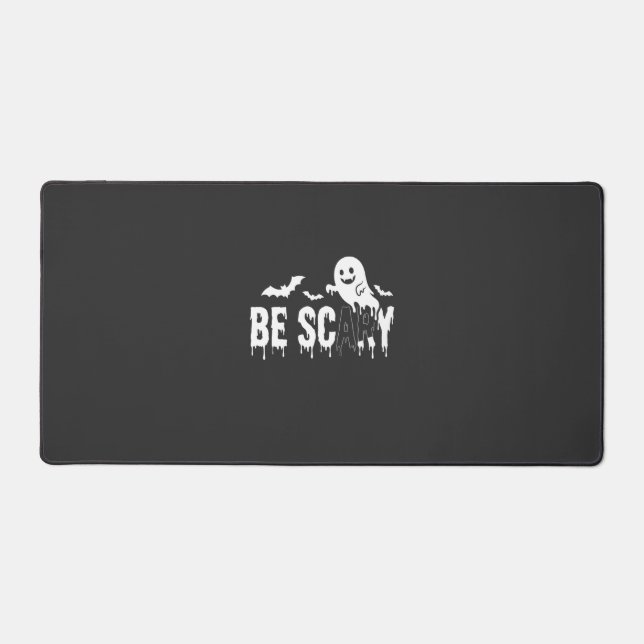 Be Scary Halloween Ghost Bat Design_1 Desk Mat (Front)