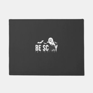 Be Scary Halloween Ghost Bat Design_1 Doormat