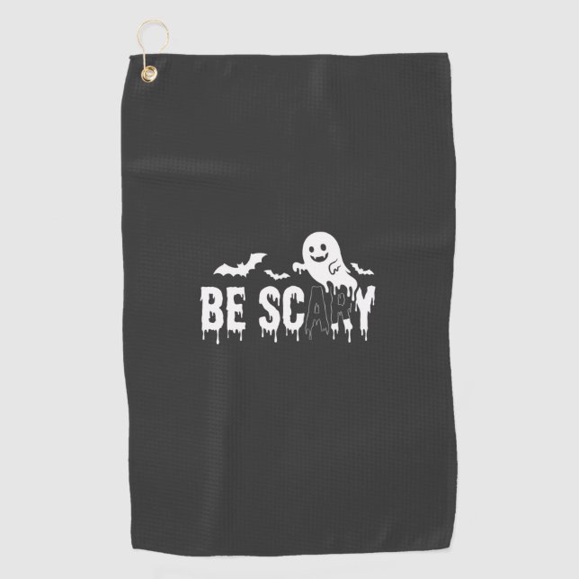 Be Scary Halloween Ghost Bat Design_1 Golf Towel (Front)