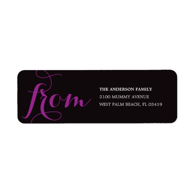 BE SCARY | HALLOWEEN RETURN ADDRESS LABELS (Front)