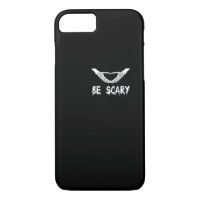 Be Scary Halloween Skeleton Over Heart