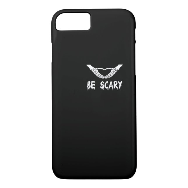 Be Scary Halloween Skeleton Over Heart Case-Mate iPhone Case (Back)