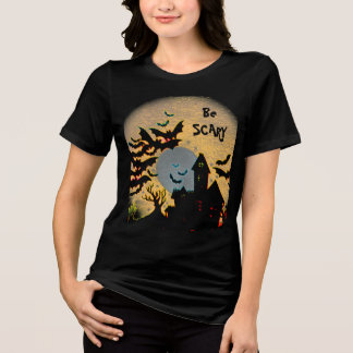 Be Scary Haunted House T-Shirt Tri-Blend Shirt