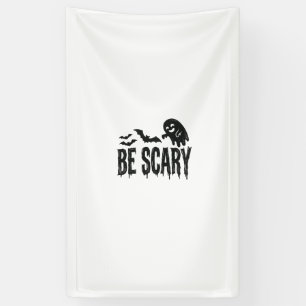 Be Scary Vintage Ghost Bat Halloween Shirt Design_ Banner