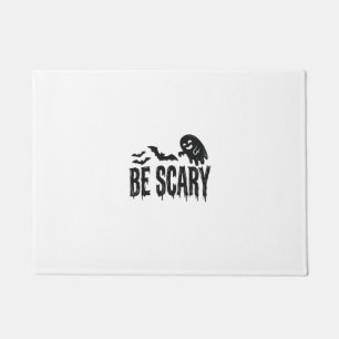 Be Scary Vintage Ghost Bat Halloween Shirt Design_ Doormat