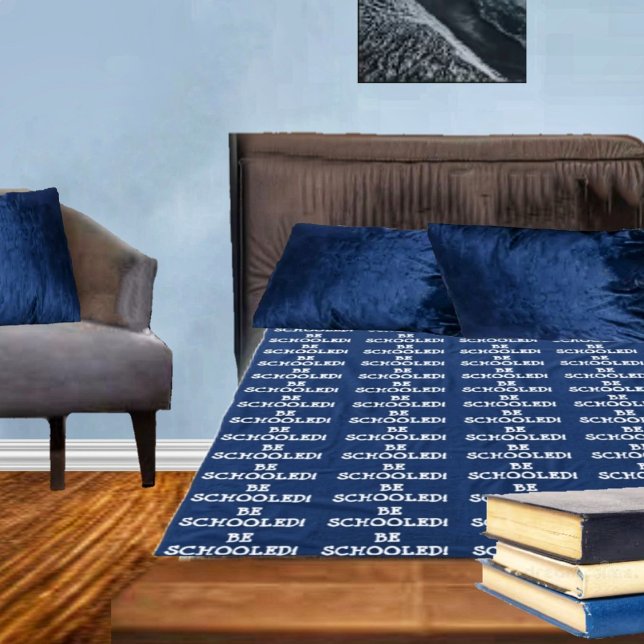 BE SCHOOLED! FLEECE BLANKET (This fleece blanket has a collegiate look to its design!)