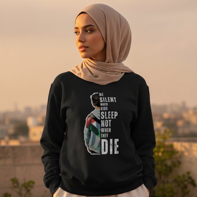 BE SILENT black t-shirt for man Sweatshirt (Creator Uploaded)