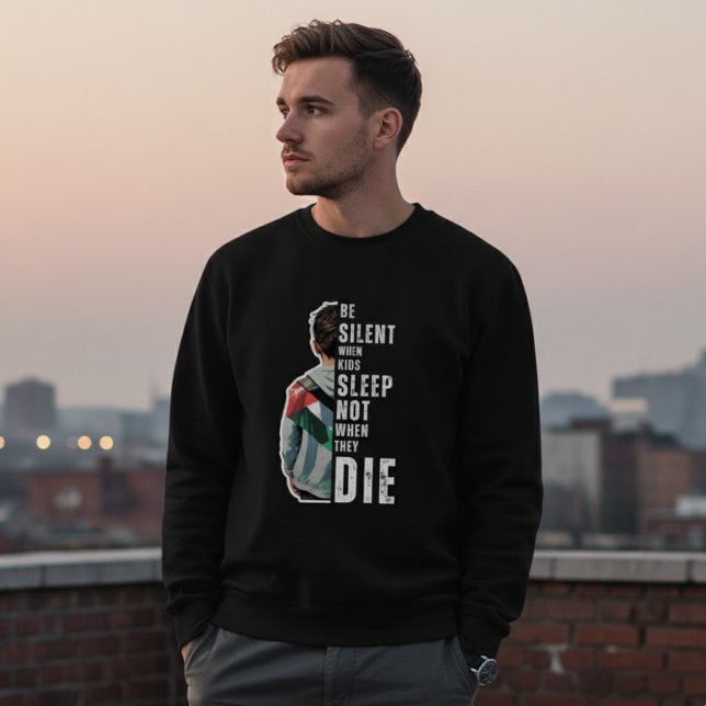 BE SILENT black t-shirt for man Sweatshirt (Creator Uploaded)