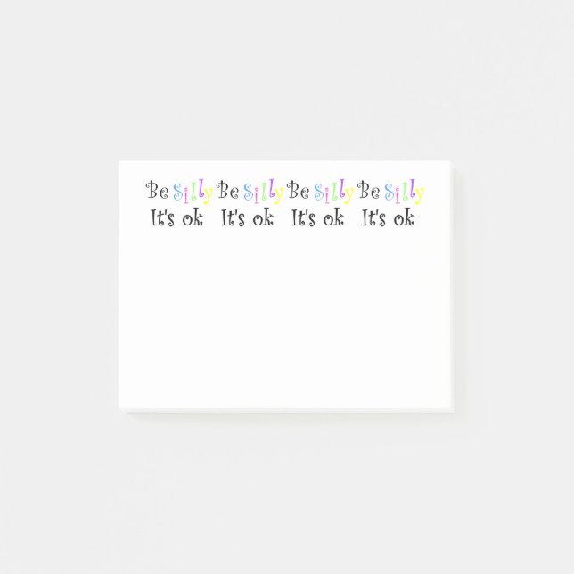 Be Silly Post-it Notes (Front)
