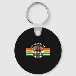 Be skiing retro snow skiing cross country skiing key ring