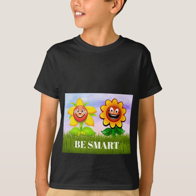 BE SMART BOY GARDEN FLOWER SMILE T-Shirt (Front)