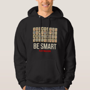 Be Smart Play Mahjong Illustration Novelty Graphic Hoodie