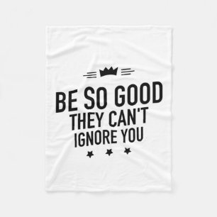 Be so good black fleece blanket