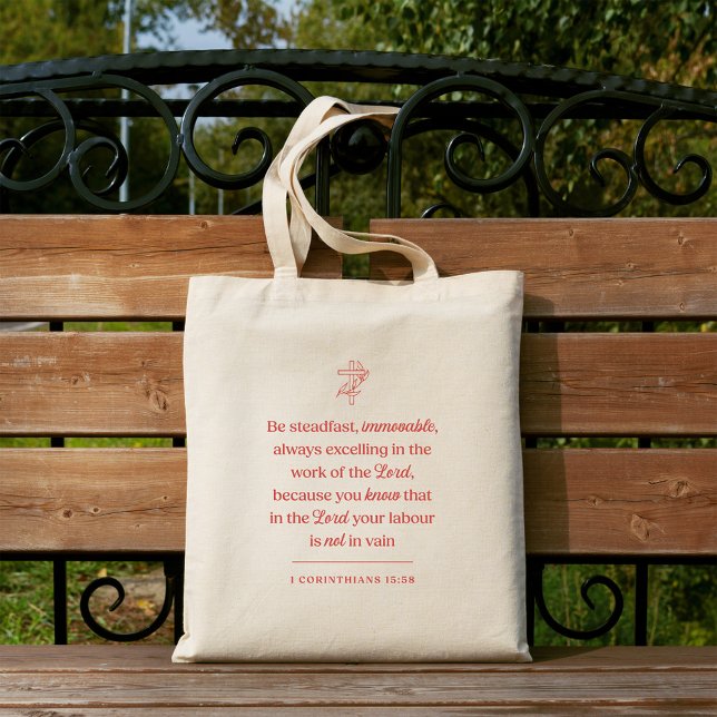 Be Steadfast Christian Tote Bag (Creator Uploaded)
