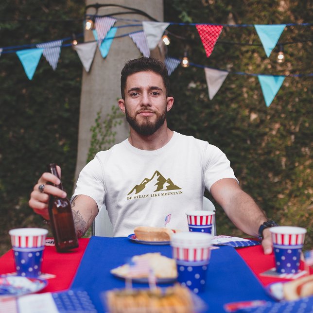 Be Steady Like Mountain minimalist T-Shirt (Creator Uploaded)