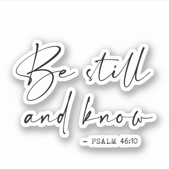 Be still and know (Front)